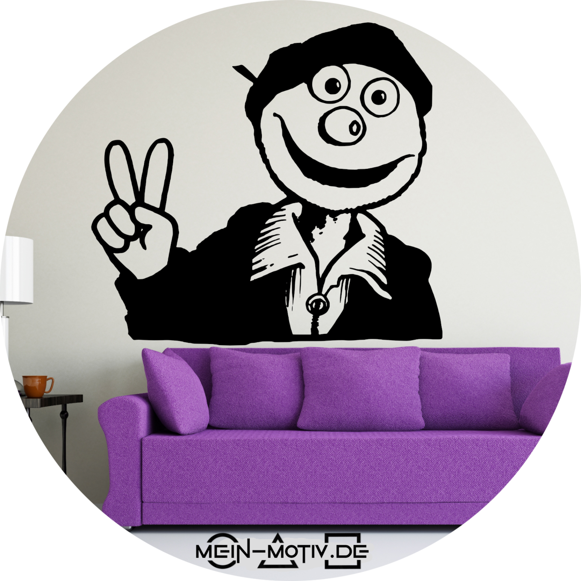 46359 Hallo Spencer Wandtattoo lila Sofa